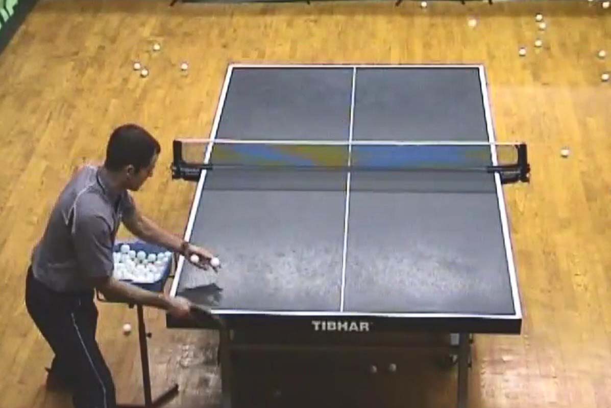 آموزش و تمرینات تنیس روی میز با توپهای زیاد - دوبله فارسی