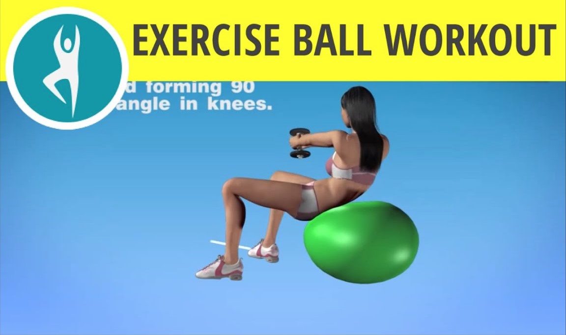 تمرینات بدنسازی با دمبل - تمرین پیشرفته پیلاتس روی توپ ورزشی برای عضلات میانی و جانبی شکم
